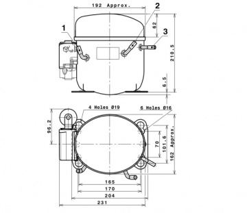 Compresor frigorific Cubigel GPY12LA (R134a)